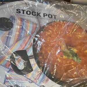 NEW SEDONA NON STICK CERAMIC STOCK POT Black